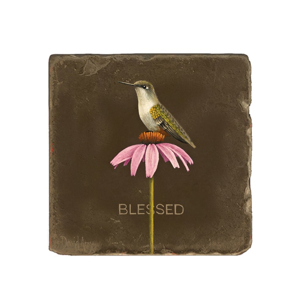 “Blessed” Marble Coaster