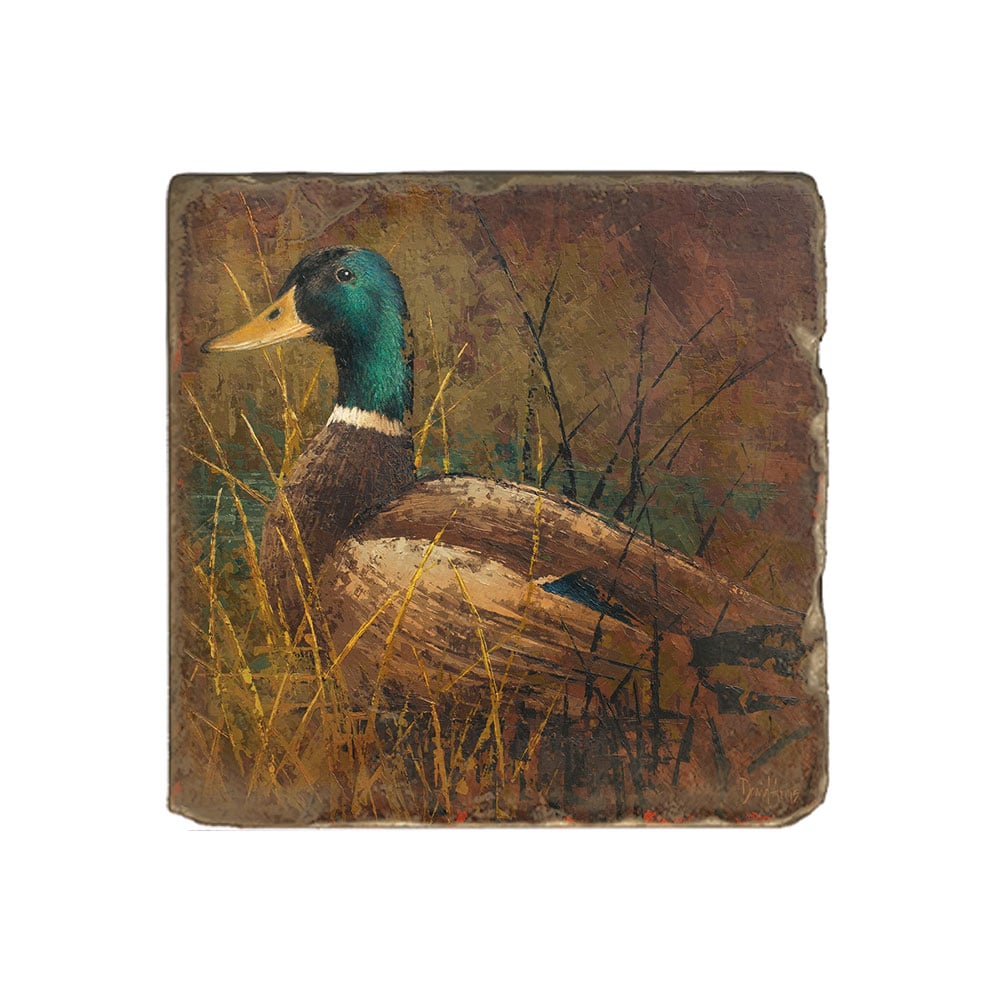 “Mallard” Marble Coaster