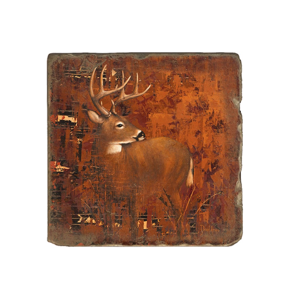 “Whitetail” Marble Coaster