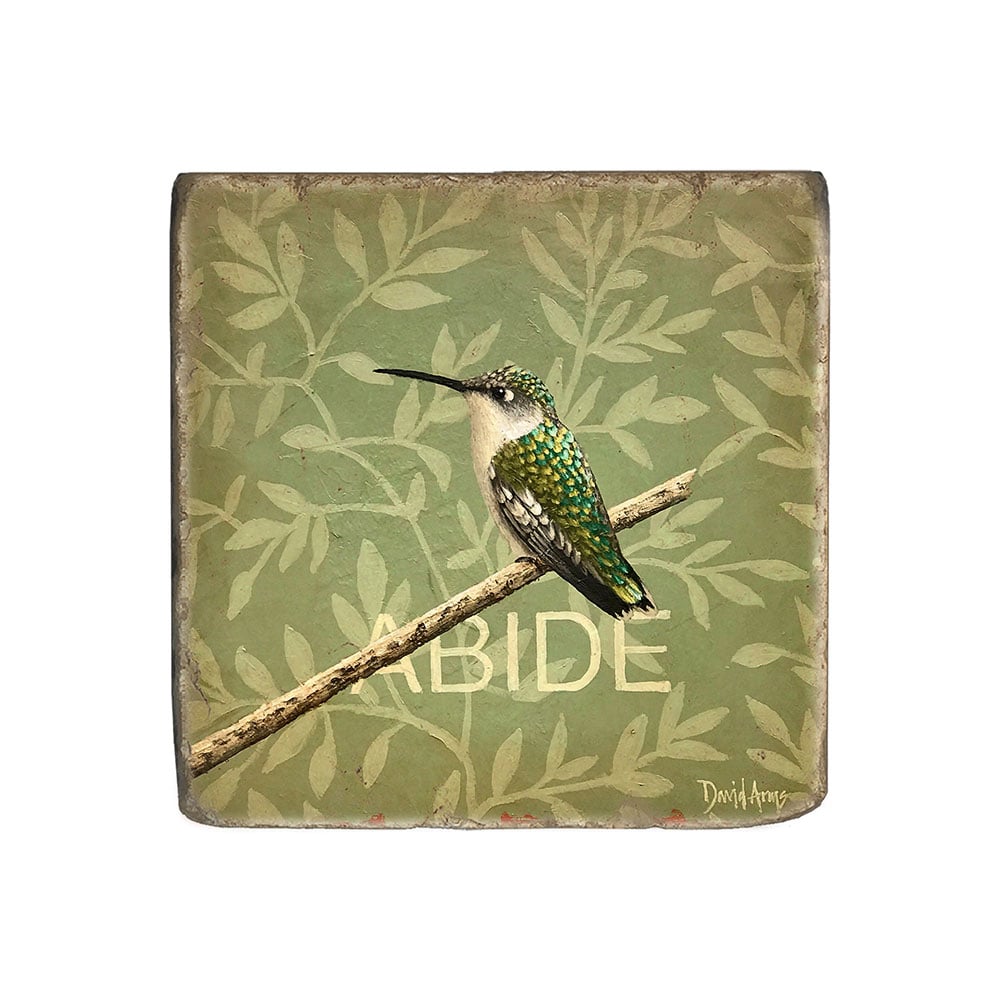 "Abide" Marble Coaster
