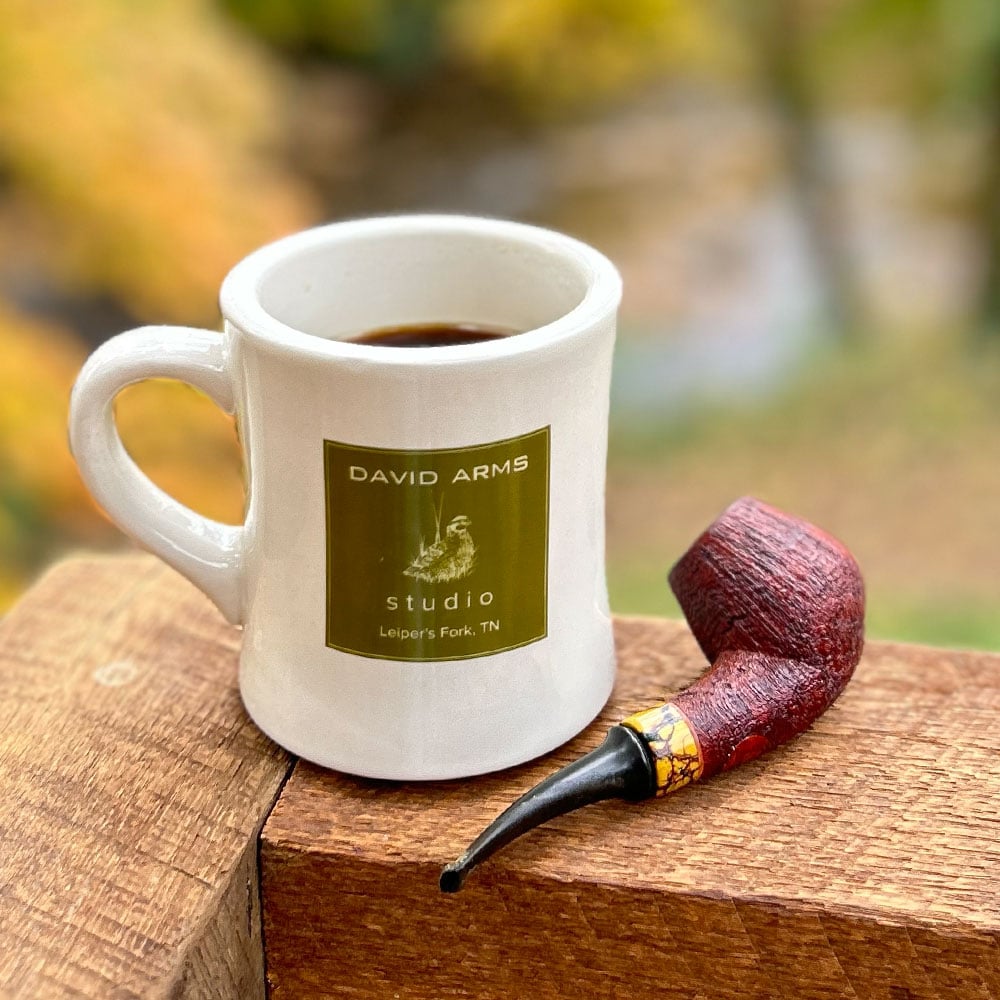 “Aspire to Live Quietly” Vintage Diner Mug