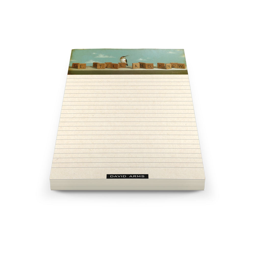 “Be Still And Know” (Scrabble) Notepad