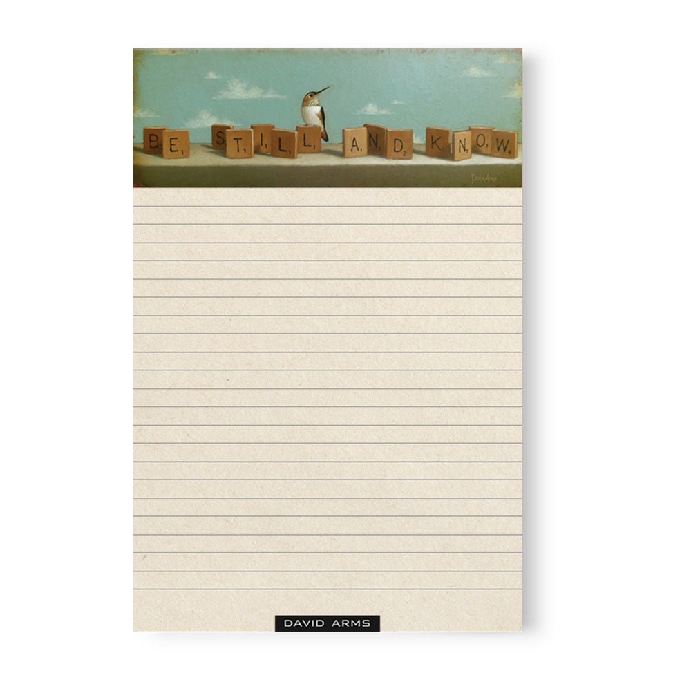 “Be Still And Know” (Scrabble) Notepad