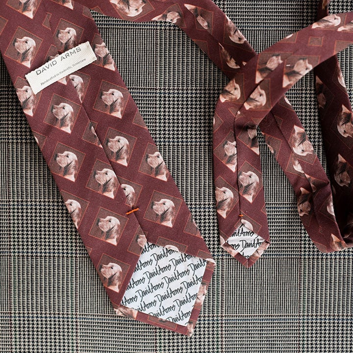 Dog Necktie (Burgundy)