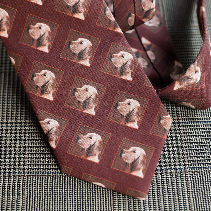 Dog Necktie (Burgundy)