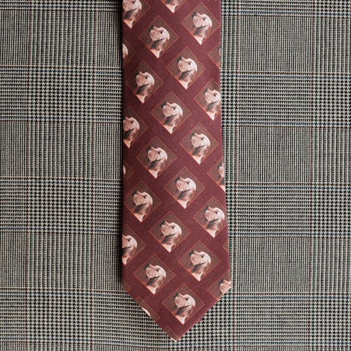 Dog Necktie (Burgundy)