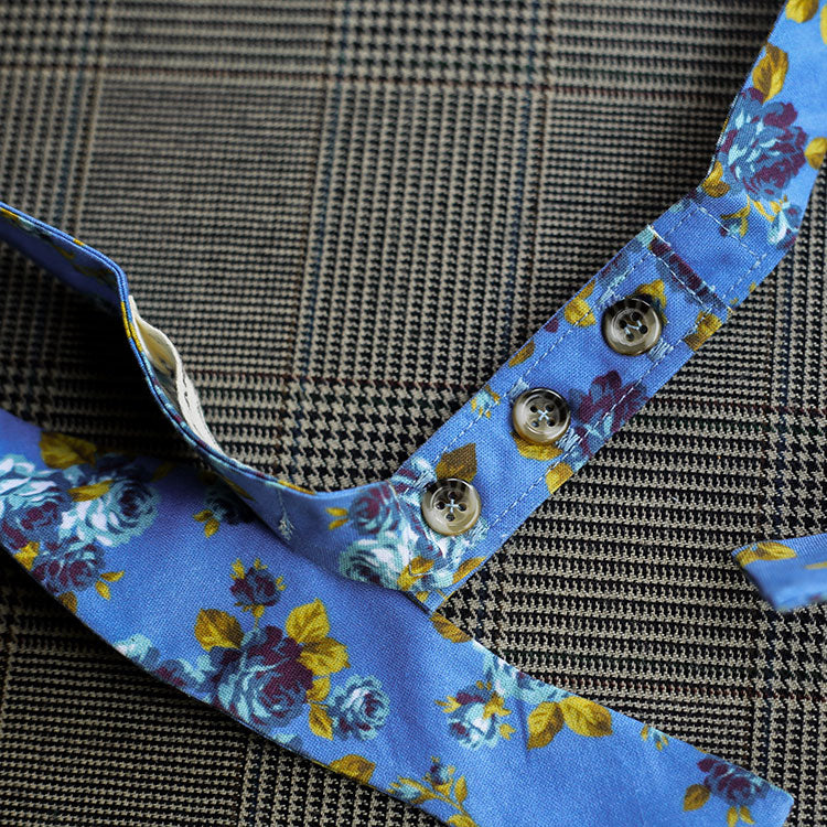 Floral Bow Tie (Blue)