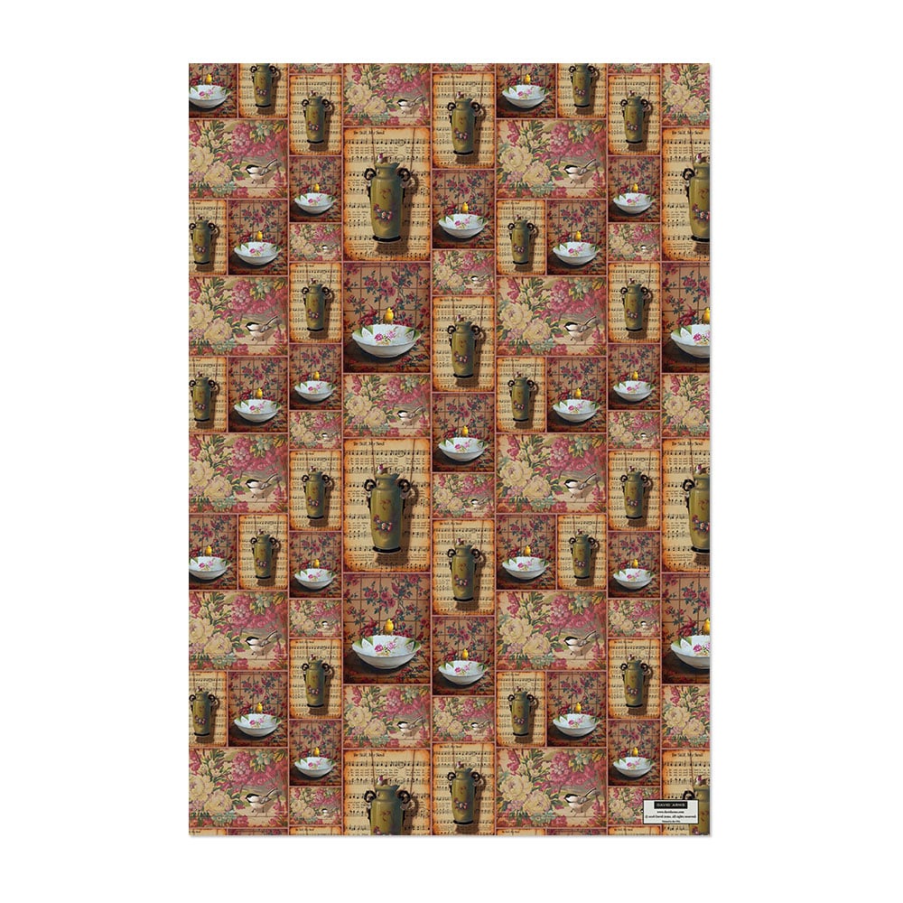 “Floral” Wrapping Paper Sheet