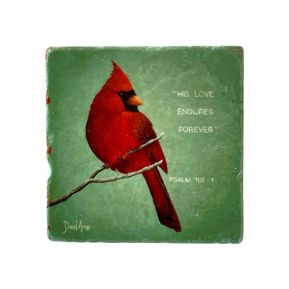 “His Love Endures” Marble Coaster