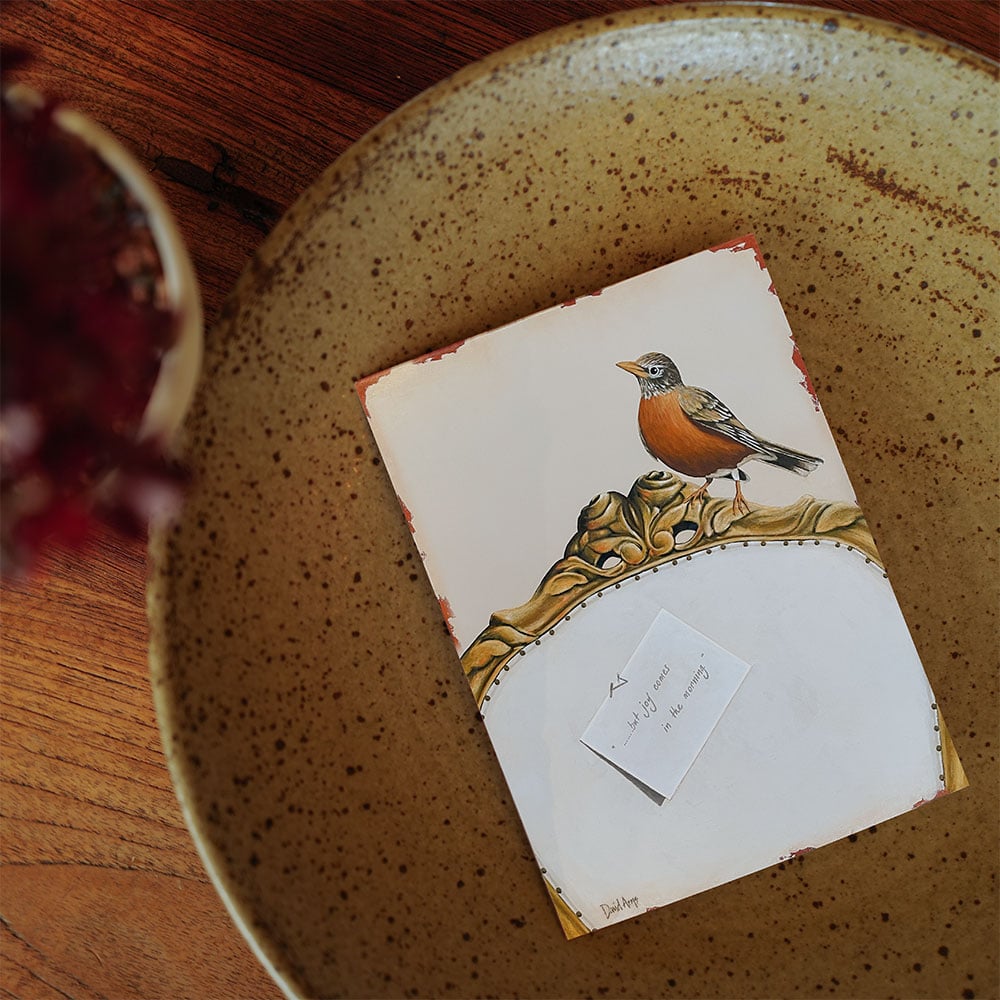 “Joy Comes In The Morning” (Robin) Notecards