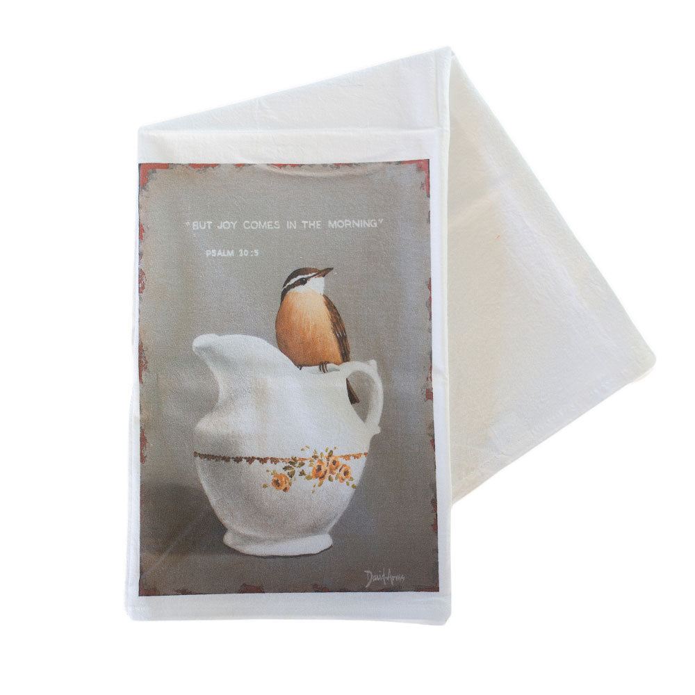 “Joy Comes in the Morning” Tea Towel
