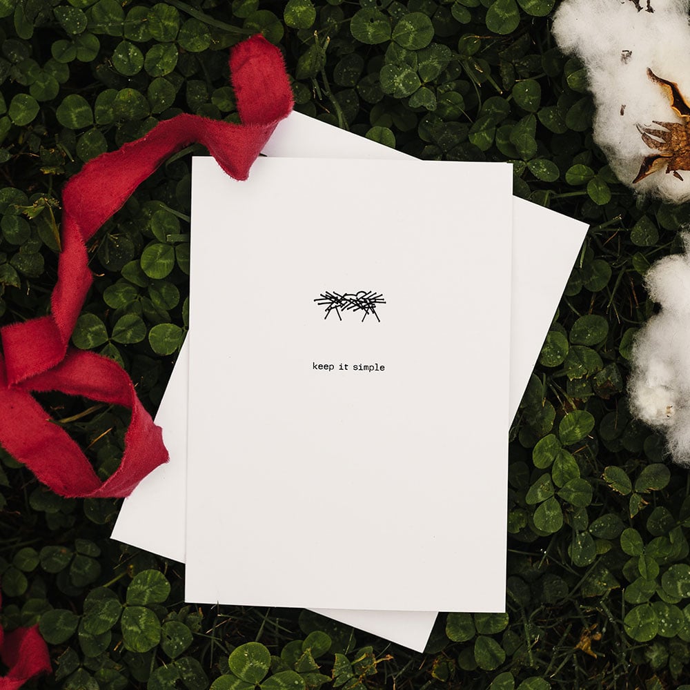 “Keep It Simple” Christmas Card
