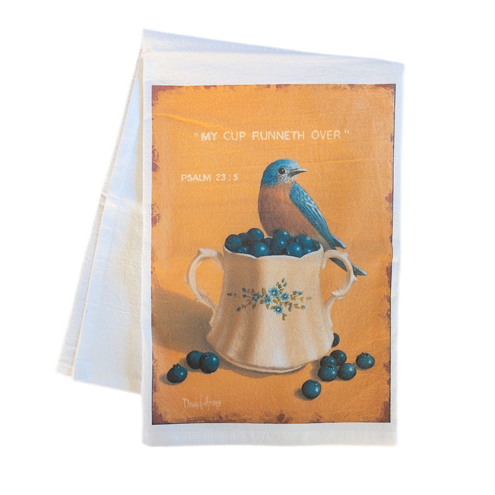 “My Cup Runneth Over” Tea Towel