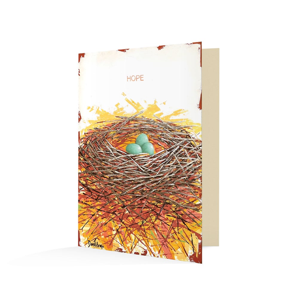 “Hope” (nest, orange) Notecards