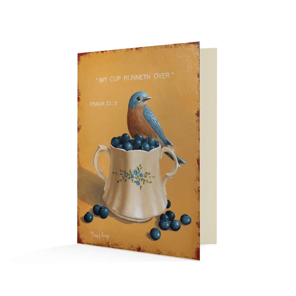 “My Cup Runneth Over” (Blueberries) Notecards
