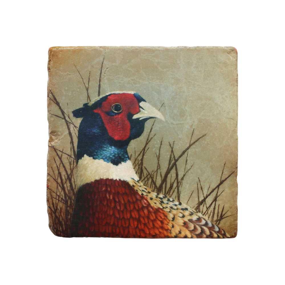 “Pheasant” Marble Coaster
