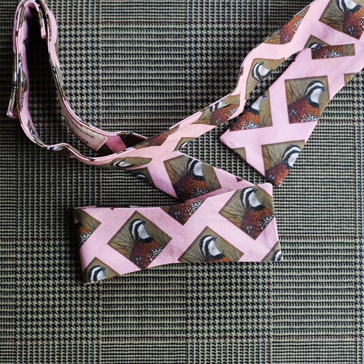 Quail Bow Tie (Pink)