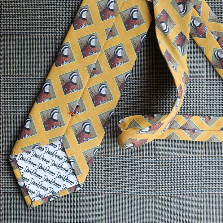 Quail Necktie (Gold)