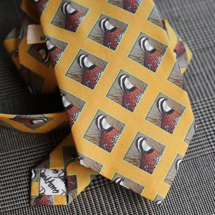 Quail Necktie (Gold)