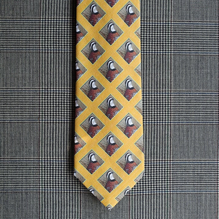 Quail Necktie (Gold)