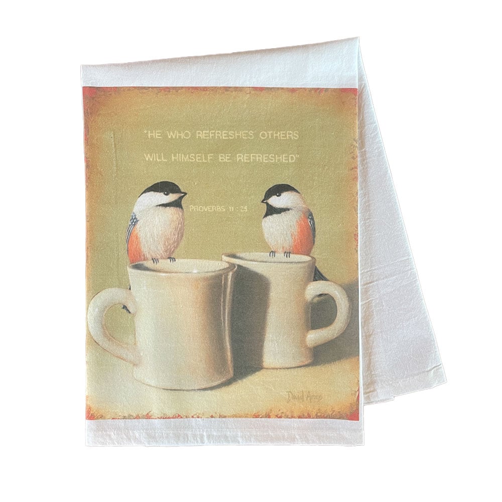“Refresh” Flour Sack Tea Towel