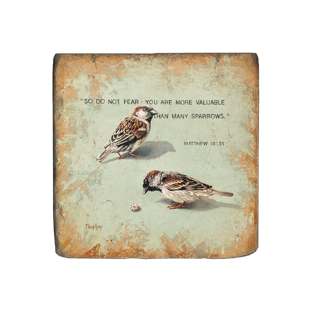 “Sparrows” Marble Coaster
