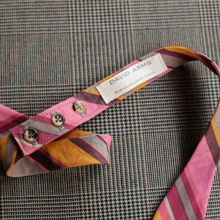 Stripe Bow Tie (Pink & Gold)