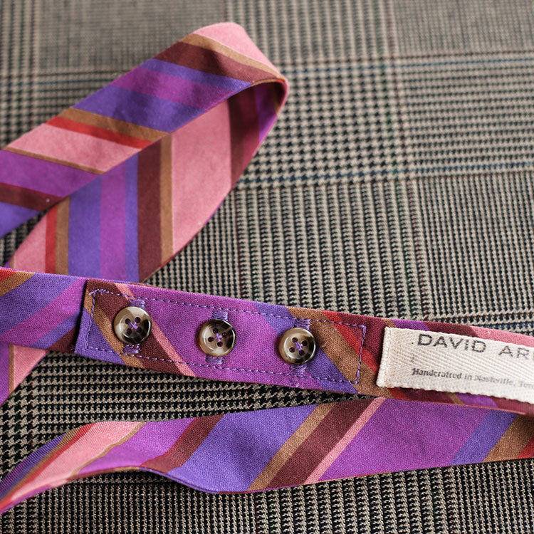 Stripe Bow Tie (Pink & Purple)