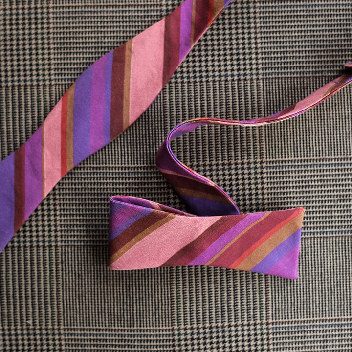 Stripe Bow Tie (Pink & Purple)