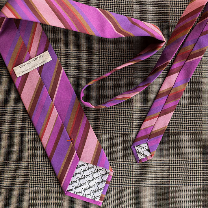 Stripe Necktie (Pink & Purple)