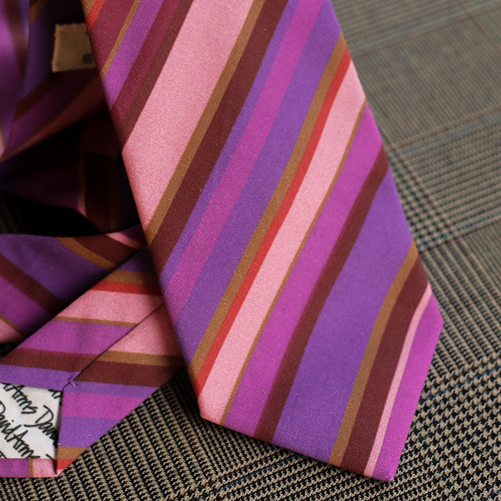 Stripe Necktie (Pink & Purple)