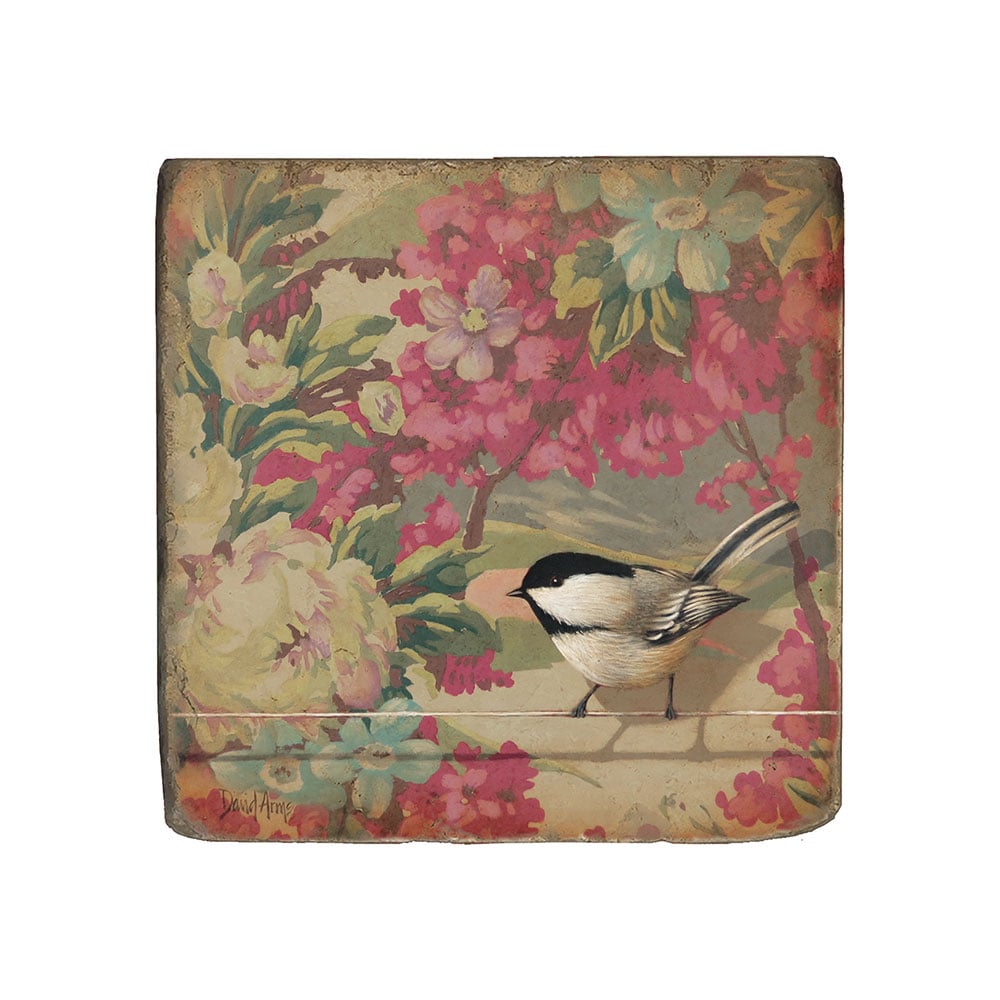 “Trust” (floral) Marble Coaster
