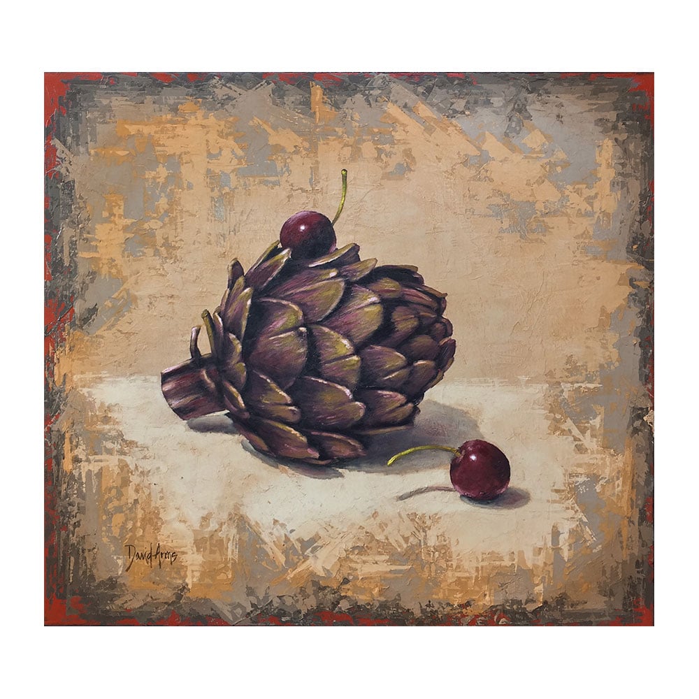 Artichoke & Cherries • 19x21