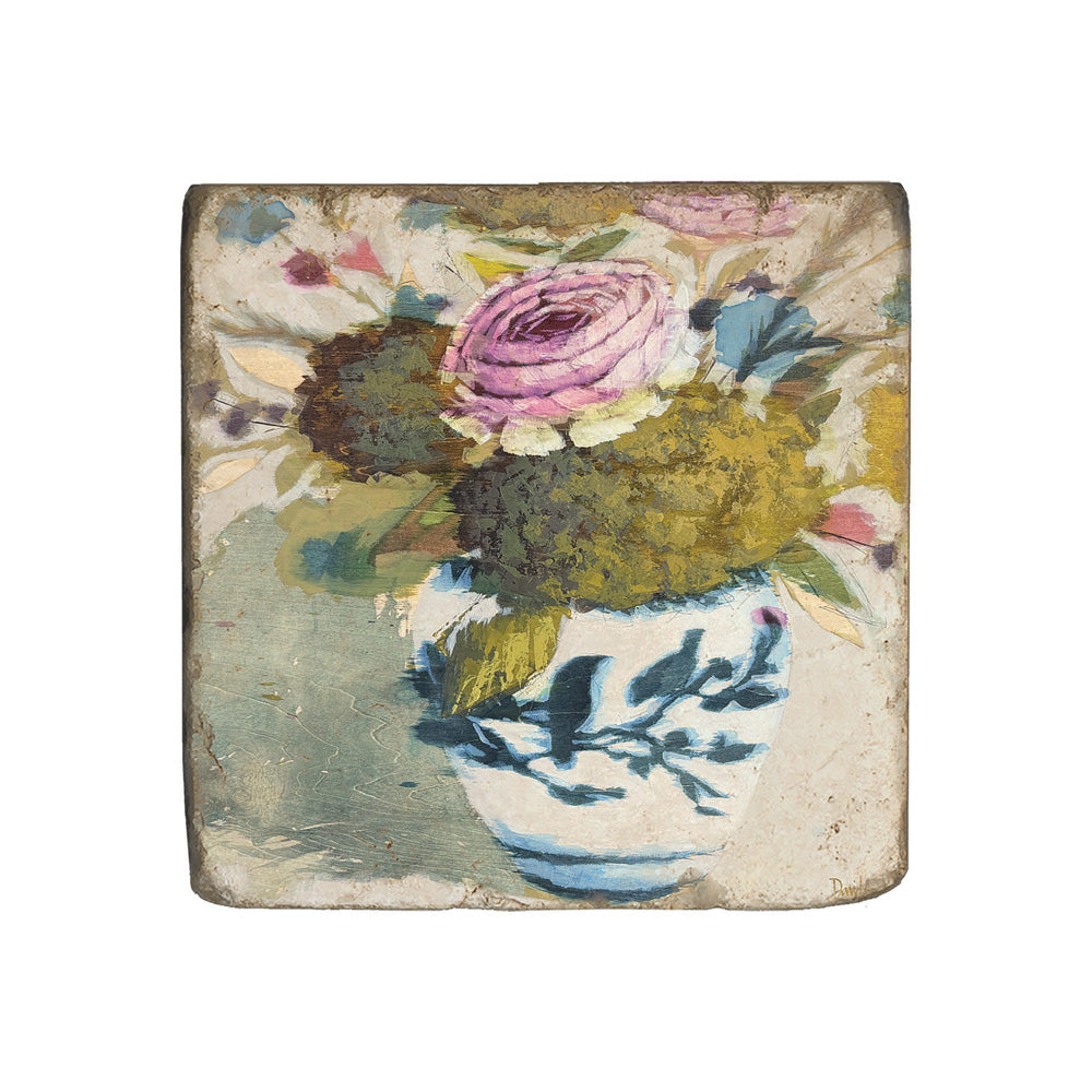 “In Full Bloom” Marble Coaster