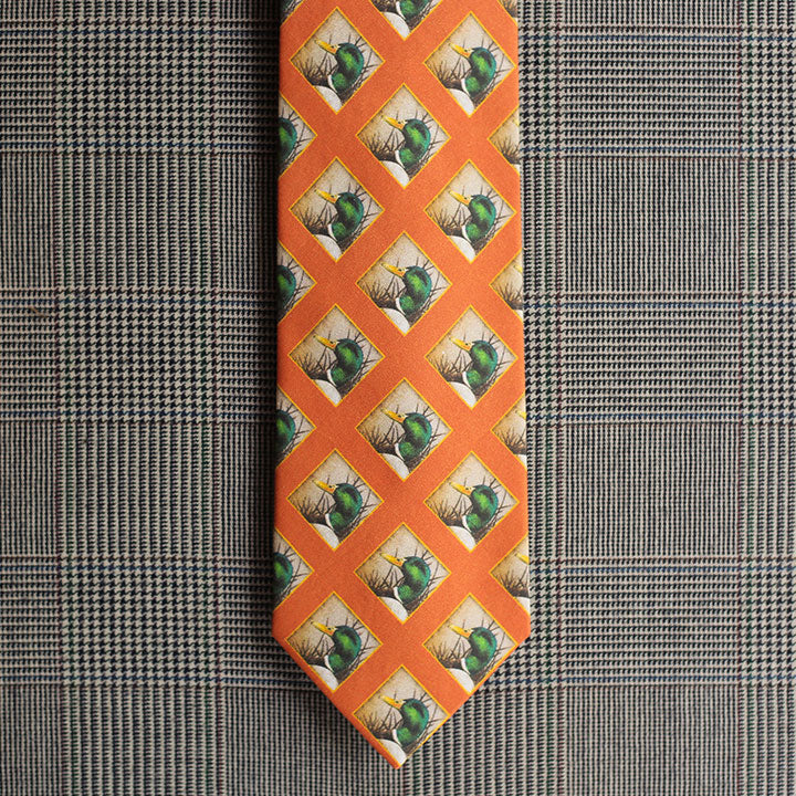 Mallard Necktie (Orange)