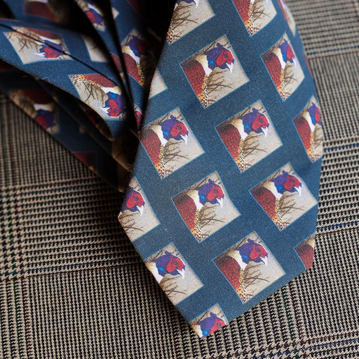 Pheasant Necktie (Teal)