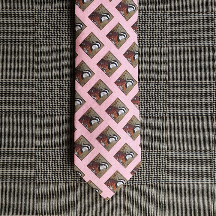 Quail Necktie (Pink)