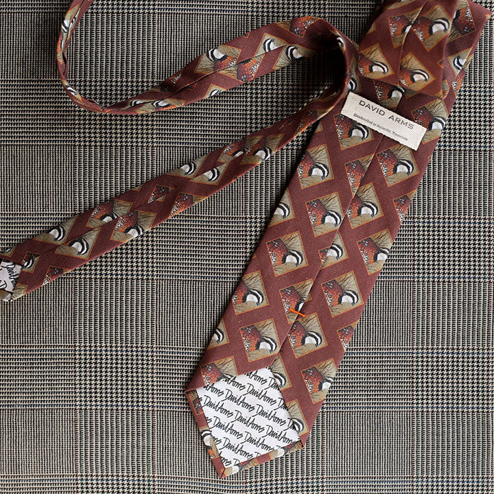 Quail Necktie (Rust)