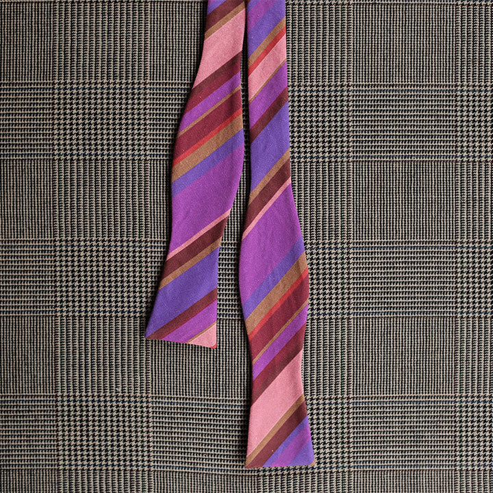 Stripe Bow Tie (Pink & Purple)