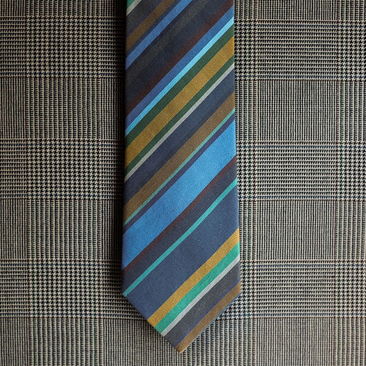 Stripe Necktie (Blue)